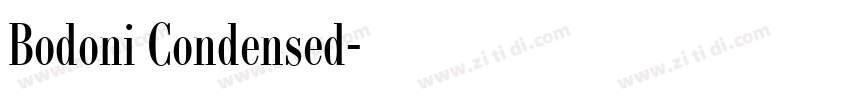 Bodoni Condensed字体转换